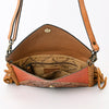 ADBGA341 American Darling Hand Tooled Leather Envelope Bag with Western Fringe