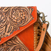 ADBGA341 American Darling Hand Tooled Leather Envelope Bag with Western Fringe