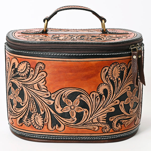 ADBGA345 American Darling Tooled Leather Floral Western Jewelry Case Travel Organizer