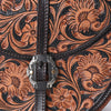 ADBGA352 American Darling Hand Tooled Leather Floral Carved Cross body Bag