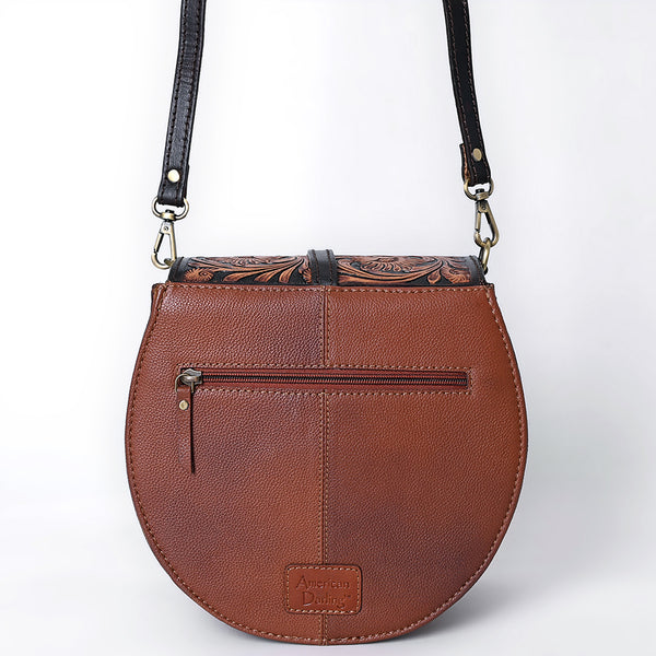 ADBGA352 American Darling Hand Tooled Leather Floral Carved Cross body Bag
