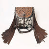 ADBGA353 American Darling Buck Stitched Hair-On Cowhide Hand Tooled Leather Cross body Bag