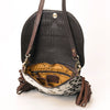 ADBGA353 American Darling Buck Stitched Hair-On Cowhide Hand Tooled Leather Cross body Bag
