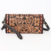 ADBGA359 American Darling Hand Tooled Floral Carved Genuine Leather Small Cross body Bag