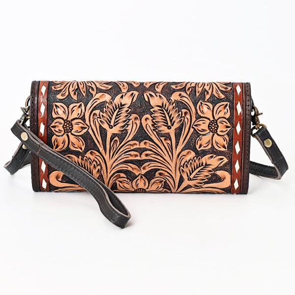 ADBGA359 American Darling Hand Tooled Floral Carved Genuine Leather Small Cross body Bag