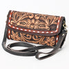 ADBGA359 American Darling Hand Tooled Floral Carved Genuine Leather Small Cross body Bag