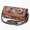 ADBGA360 American Darling Sunflower Painted Tooled Leather Barrel Crossbody Bag