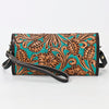 ADBGA361 American Darling Floral Tooled Leather Western Barrel Crossbody Purse