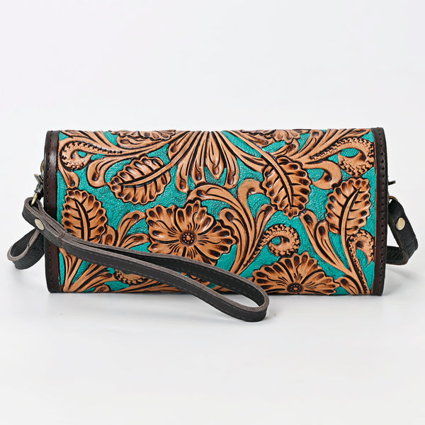 ADBGA361 American Darling Floral Tooled Leather Western Barrel Crossbody Purse