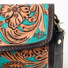 ADBGA361 American Darling Floral Tooled Leather Western Barrel Crossbody Purse