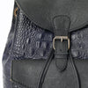 ADBG1179B American Darling Crocodile Embossed Leather Backpack -Western Flap Closure Bag