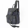 ADBG1179B American Darling Crocodile Embossed Leather Backpack -Western Flap Closure Bag