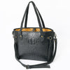 ADBG1180B American Darling Crocodile Embossed Leather Tote -Western Tassel Handbag