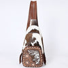 ADBG1182B American Darling Hair-On Cowhide Sling Bag -Tooled Leather Western Backpack