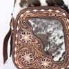 ADBG1182B American Darling Hair-On Cowhide Sling Bag -Tooled Leather Western Backpack