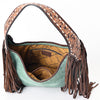 ADBGA371 American Darling Hand Tooled Floral Carved Suede Genuine Leather Hobo Bag