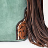 ADBGA371 American Darling Hand Tooled Floral Carved Suede Genuine Leather Hobo Bag