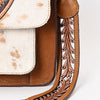 ADBGA375 American Darling Floral Tooled Leather Cowhide Western Messenger Bag
