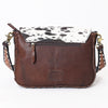 ADBGA377 Western Cowhide Tooled Leather Crossbody Sunflower Shoulder Bag