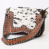 ADBGA377 Western Cowhide Tooled Leather Crossbody Sunflower Shoulder Bag