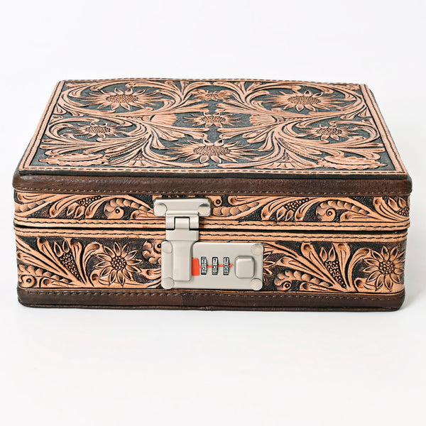 ADBGA300 American Darling Western Hand Tooled Leather Jewelry Case