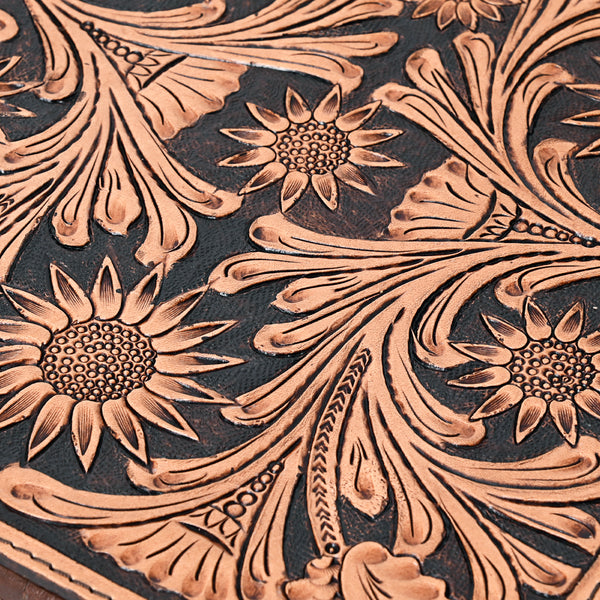 ADBGA300 American Darling Western Hand Tooled Leather Jewelry Case