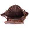 ADBGM275 Western Leather Backpack - Braided Trim, Fringe & Buckle Closure