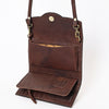 ADBGA381 American Darling Handcrafted Sunflower Tooled Leather Barrel Crossbody