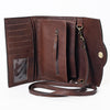 ADBGA381 American Darling Handcrafted Sunflower Tooled Leather Barrel Crossbody