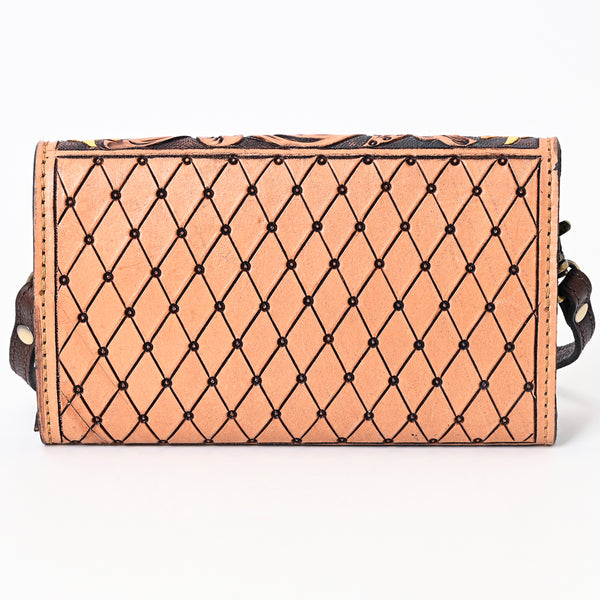 ADBGA382 American Darling Hand Tooled Floral Carved Genuine Leather Small Cross body Bag