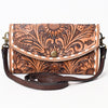 ADBGA383 American Darling Buck Stitched Hand Tooled Genuine Leather Small Cross body Bag