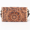 ADBGA383 American Darling Buck Stitched Hand Tooled Genuine Leather Small Cross body Bag