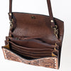 ADBGA383 American Darling Buck Stitched Hand Tooled Genuine Leather Small Cross body Bag