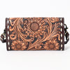 ADBGA384 American Darling Hair-On Cowhide Buck Stitched Small Cross body Bag Hand Tooled Genuine Leather