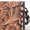 ADBGA384 American Darling Hair-On Cowhide Buck Stitched Small Cross body Bag Hand Tooled Genuine Leather