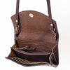 ADBGA384 American Darling Hair-On Cowhide Buck Stitched Small Cross body Bag Hand Tooled Genuine Leather