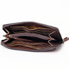 ADBGA386 American Darling Hand Tooled Floral Carved Genuine Leather Organizer Bag