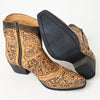 LC-ADFT161 carved genuine leather sandal footwear flip flop