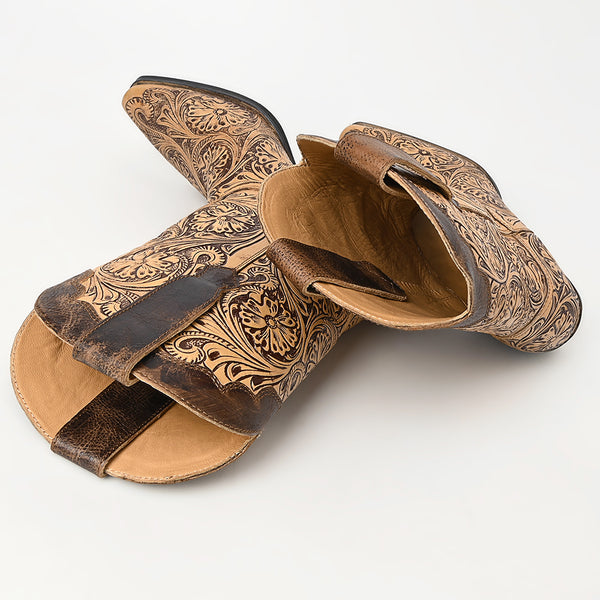 LC-ADFT166 Hand Tooled Genuine Western Leather Long Boot