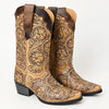 LC-ADFT166 Hand Tooled Genuine Western Leather Long Boot