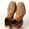 LC-ADFT169 Hand Tooled Genuine Western Leather Riding Ankle Boot