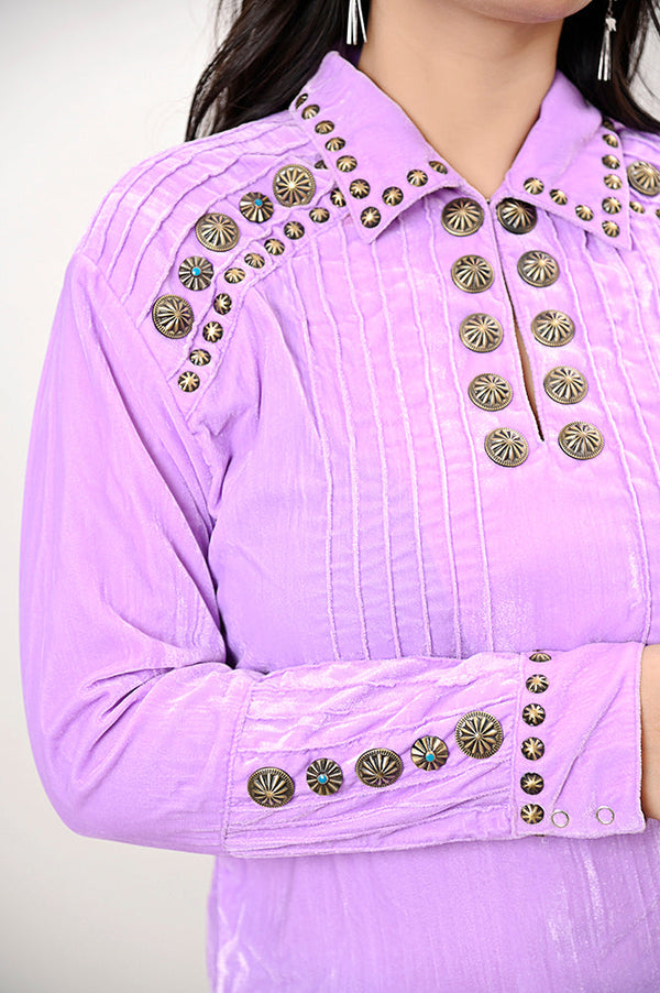 LC-ADSH034 Fabric Women Shirt Dress Tunic Ladies Girl Top