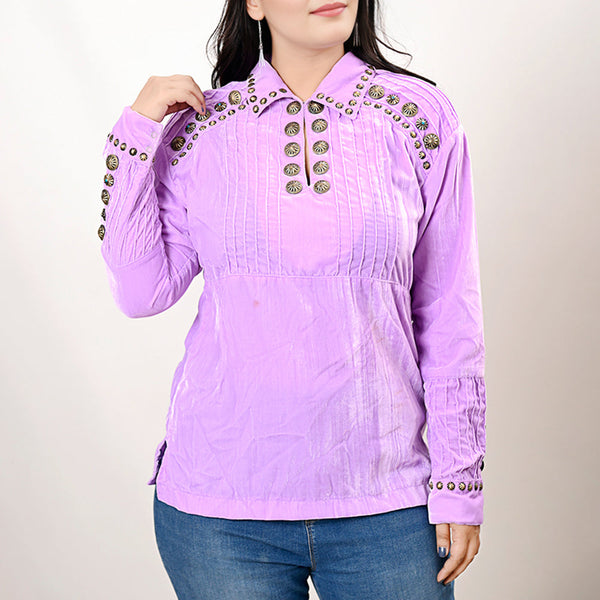 LC-ADSH034 Fabric Women Shirt Dress Tunic Ladies Girl Top