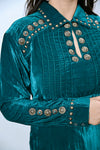 ADSH036 Fabric Women Shirt Dress Tunic Ladies Girl Top