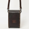 ADBGZ750 Hand Tooled Leather Phone Cellphone Holder - Western Floral Sling Bag