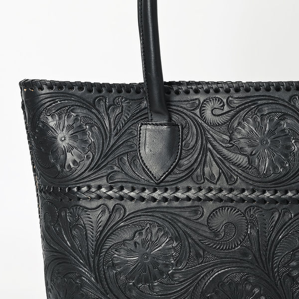 LC-ADBGZ756B Tote Hand Tooled Genuine Western Leather Women Bag