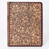 ADBG1184 American Darling Hand Tooled Leather Portfolio Bag -Floral Carved Tablet Sleeve