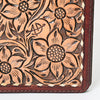 ADBG1184 American Darling Hand Tooled Leather Portfolio Bag -Floral Carved Tablet Sleeve