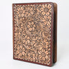 ADBG1184 American Darling Hand Tooled Leather Portfolio Bag -Floral Carved Tablet Sleeve