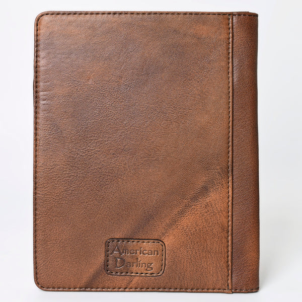ADBG1185 American Darling Floral Tooled Leather Portfolio Bag -Western Tablet Sleeve